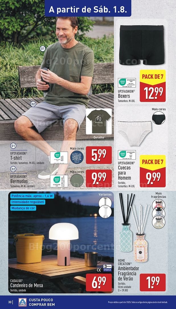 Antevisão Folheto ALDI Bazar Promoções de 1 a 2 agosto